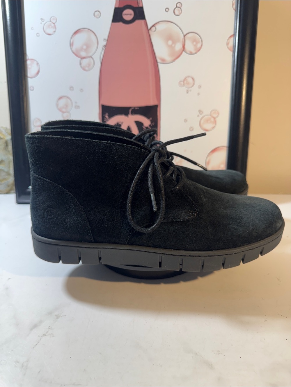 Born Black Leather Ankle Boots - Women’s Size 7M